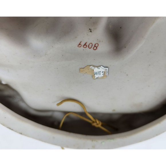 Antique Victorian Bisque Porcelain 3D Relief Wall Plaque 10 in x 7 in x 1.25 in - Picture 9 of 10